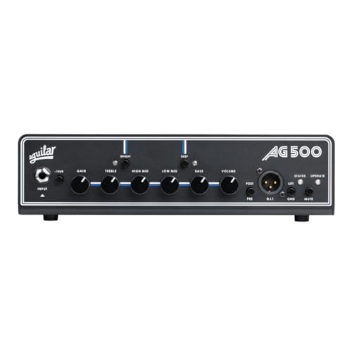 Aguilar AG 500 V2 Bass Head, 500 Watt Class D mit USB-C Schnittstelle und umfassendem EQ-Bereich