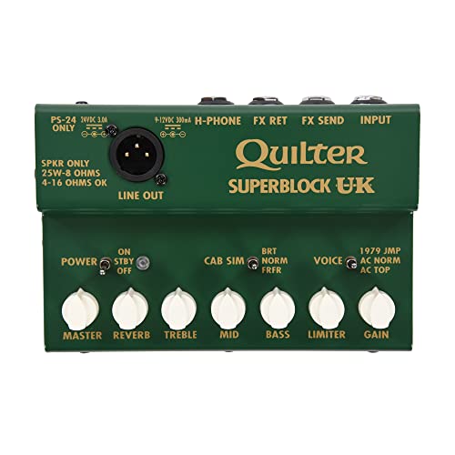 Quilter Superblock UK Bundle, E-Gitarren-Topteile mit Harley Benton G112Plus Creamback und pro snake TPL 5 PP