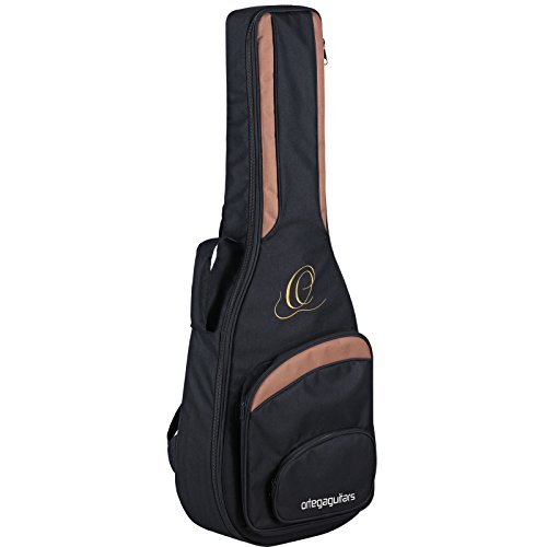 Ortega Guitars Pro Series Bag, 4/4 Klassische Gitarrentasche aus Nylon, Schwarz, dick gepolstert, breiter Halsgurt, Schultergurte, Höhe 103,5 cm, Breite 37,15 cm