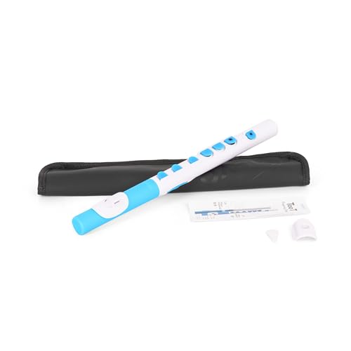 Nuvo TooT 2.0, Querflöte in C mit geradem Kopfstück, Silikonklappen, weiß-blau