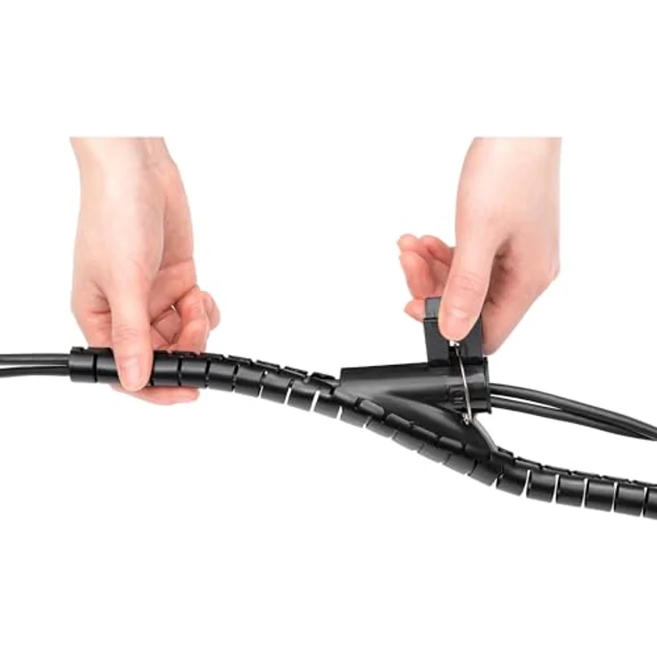 DIGITUS Flexibler Kabelspiralschlauch mit Einzugshilfe 5m – Bild 6