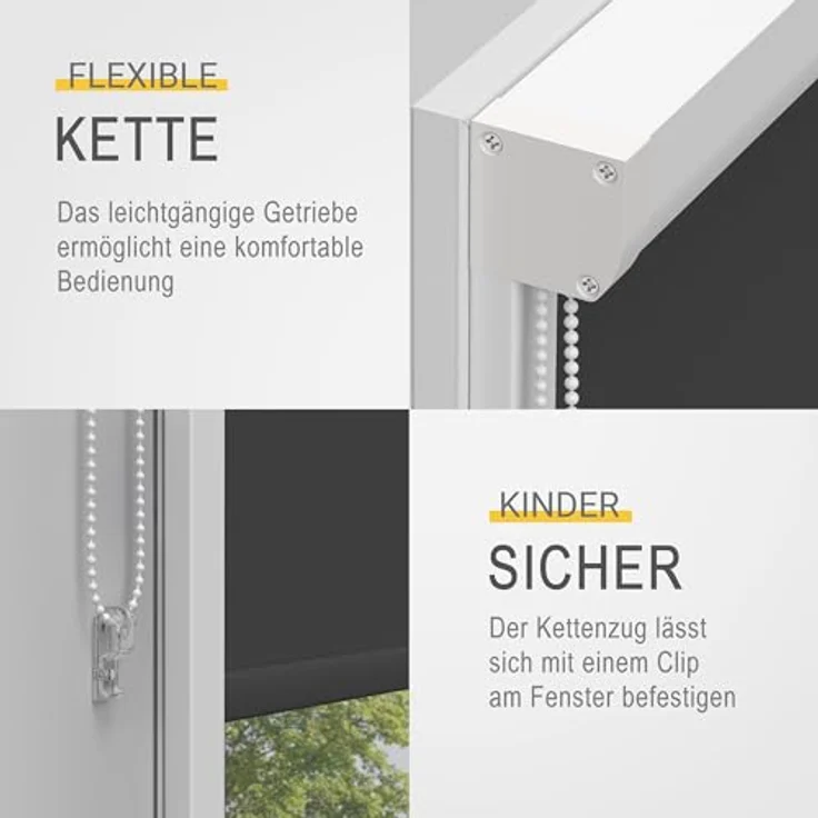Sol Royal PVC Kassettenrollo SolReflect K24 Anthrazit, 175 x 60 x 4.2 cm – Bild 7