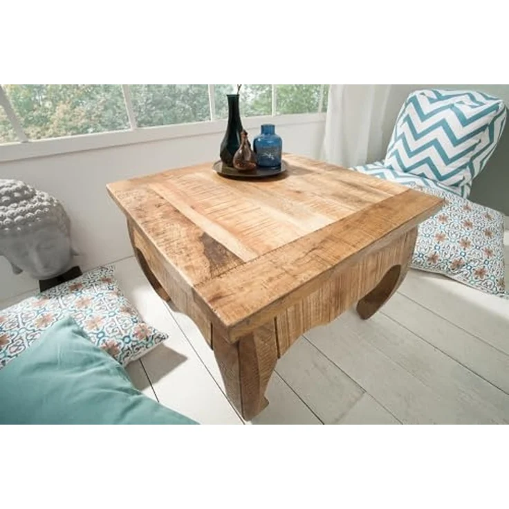 riess-ambiente Couchtisch OPIUM ANTIQUE 60cm natur, Wohnzimmer · Massivholz · eckig – Bild 4
