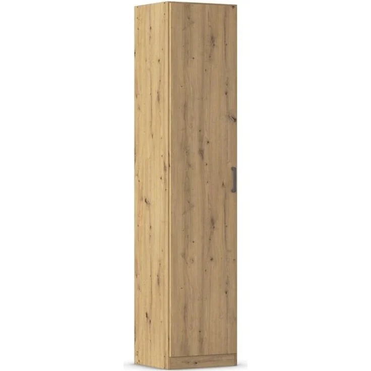 rauch Allrounder, Garderobenschrank, Mehrzweckschrank, 1-türig, mit 4 Einlegeböden, Farbe Eiche Artisan, BxHxT 47x210x41cm – Bild 3