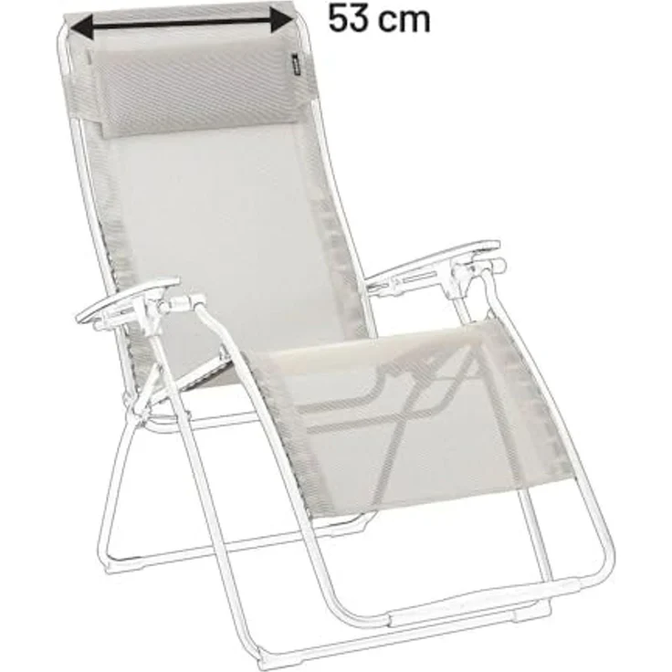 Ersatzbezug Relaxliege Futura XL Batyline seigle2 inkl Kopfpolster Gartenliege Bezug wetterfest – Bild 3