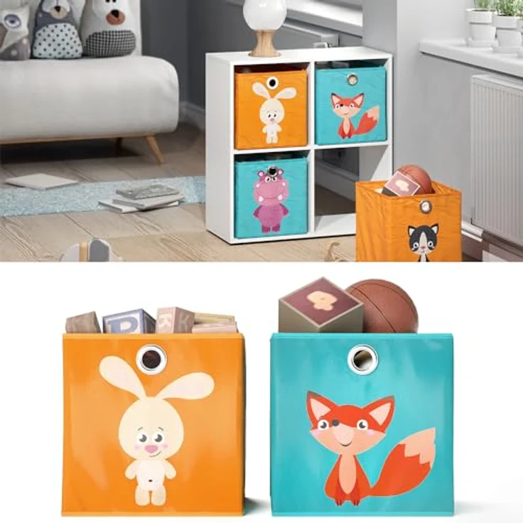 Faltbox Orange/Blau 30 x 30 cm 2er Set Vicco – Bild 3