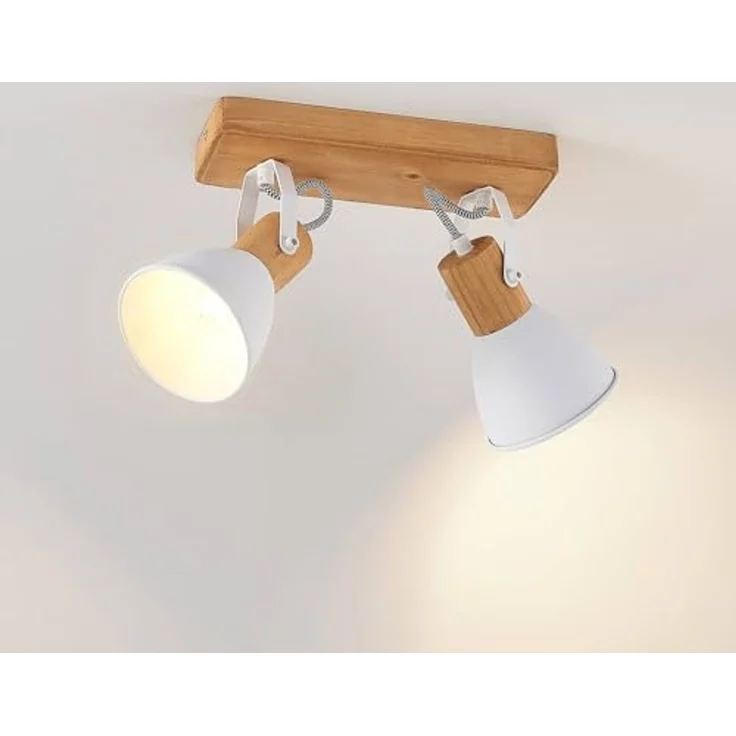 Lindby Deckenstrahler Merela, Holz IP20, 2 x 20 W – Bild 5