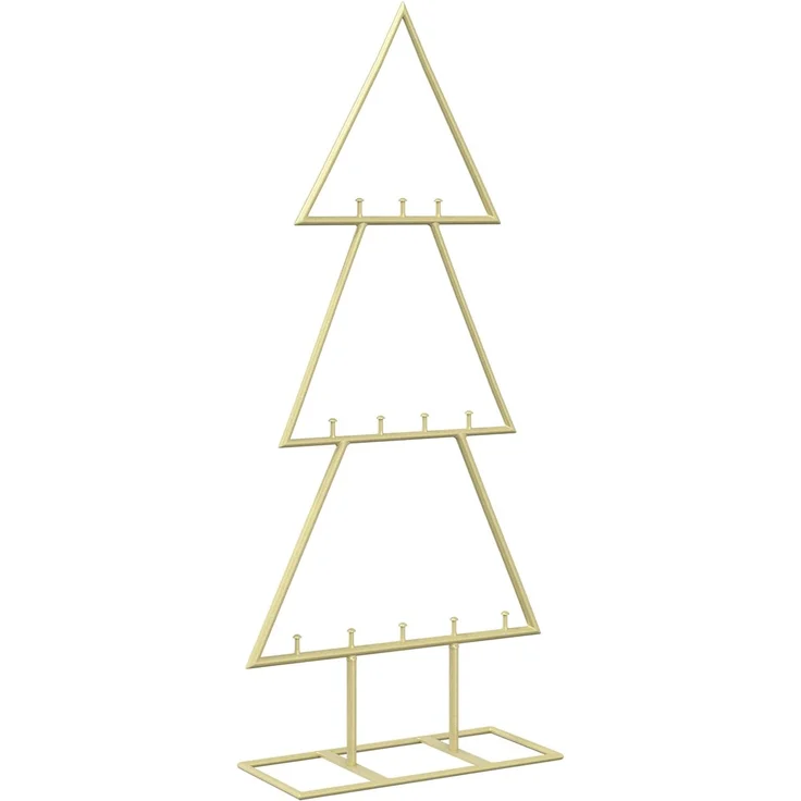 vidaXL Metall Weihnachtsbaum KUOPIO 60 cm Stahl Gold 42053816 – Bild 2