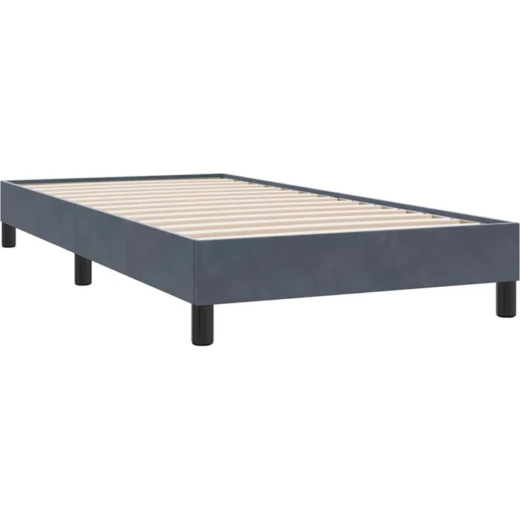 vidaXL Boxspringbett ohne Matratze Dunkelgrau 90x210 cm Samt 3315808 – Bild 3