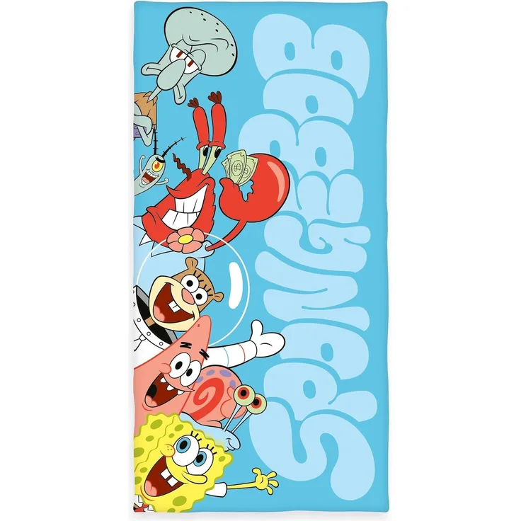 SpongeBob Velourstuch Badetuch Strandtuch 75 x 150 cm 100% Baumwolle