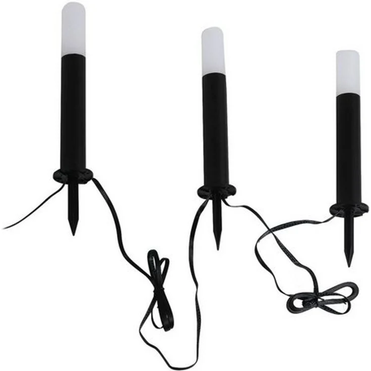 Lindby Außen-Stehlampe Elvor, LED, Edelstahl Schwarz Farbwechsel RGB + weiß IP44, 3x1,4 W LED, Farbwechsel RGB + weiß – Bild 4