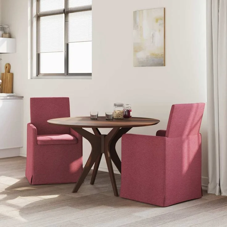 vidaXL Esszimmerstühle 2 pcs Weinrot 57 x 67 x 95 cm Stoff 42017906 – Bild 2
