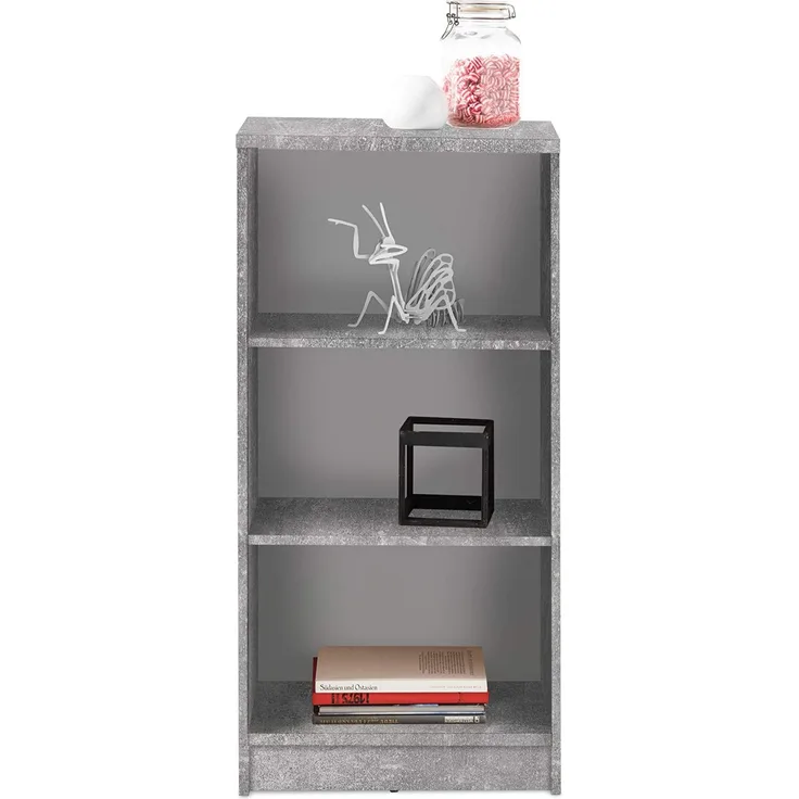 Stella Trading Regal schmal Beton Dekor, BxHxT 54 x 111 x 34 cm