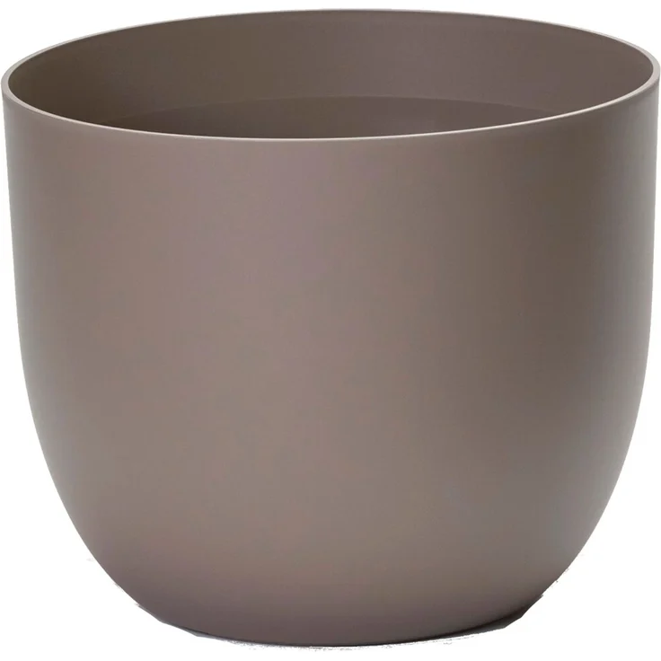 Blumentopf Rio Greener 35 cm taupe – Pflanzgefäß aus recyceltem Polypropylen UV- und temperaturbeständig leicht schlagfest für Indoor und Outdoor