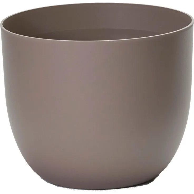 Blumentopf Rio Greener 35 cm taupe – Pflanzgefäß aus recyceltem Polypropylen UV- und temperaturbeständig leicht schlagfest für Indoor und Outdoor