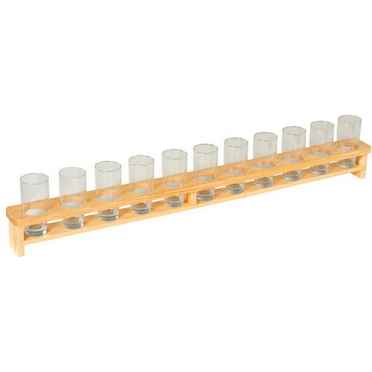 Kesper '1 Meter Bier' Bierglasträger, Kiefernholz natur, 10 x 8,5 x 100 cm