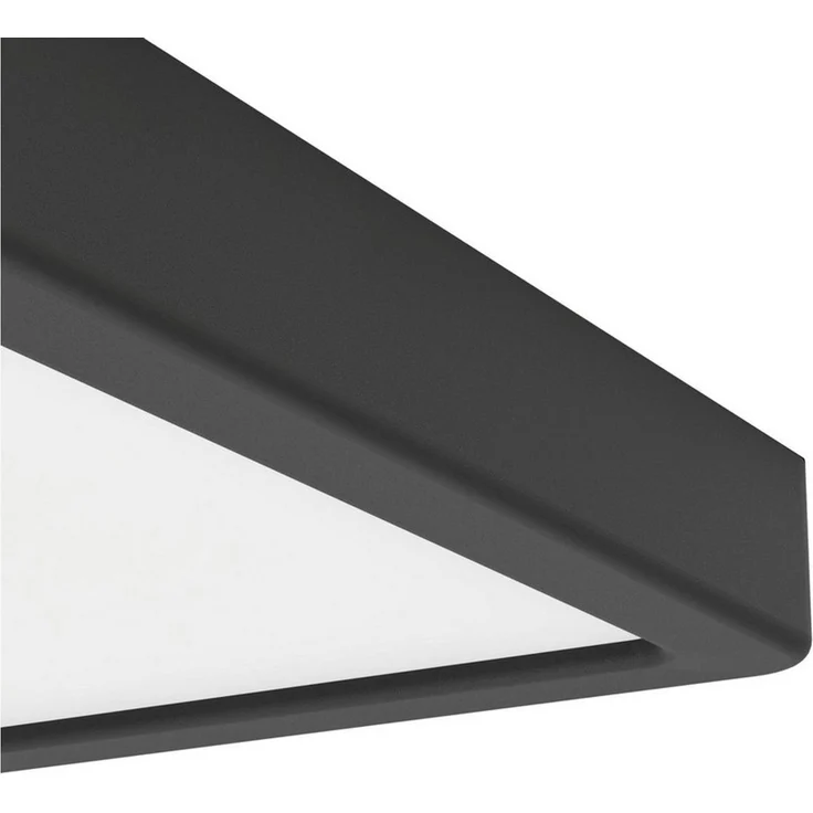 EGLO LED Deckenleuchte Fueva 6, eckige Badezimmer Deckenlampe, Badlampe Decke aus Kunststoff in Schwarz und Weiß, Deckenbeleuchtung warmweiß-kaltweiß, IP44, 22x22 cm – Bild 3
