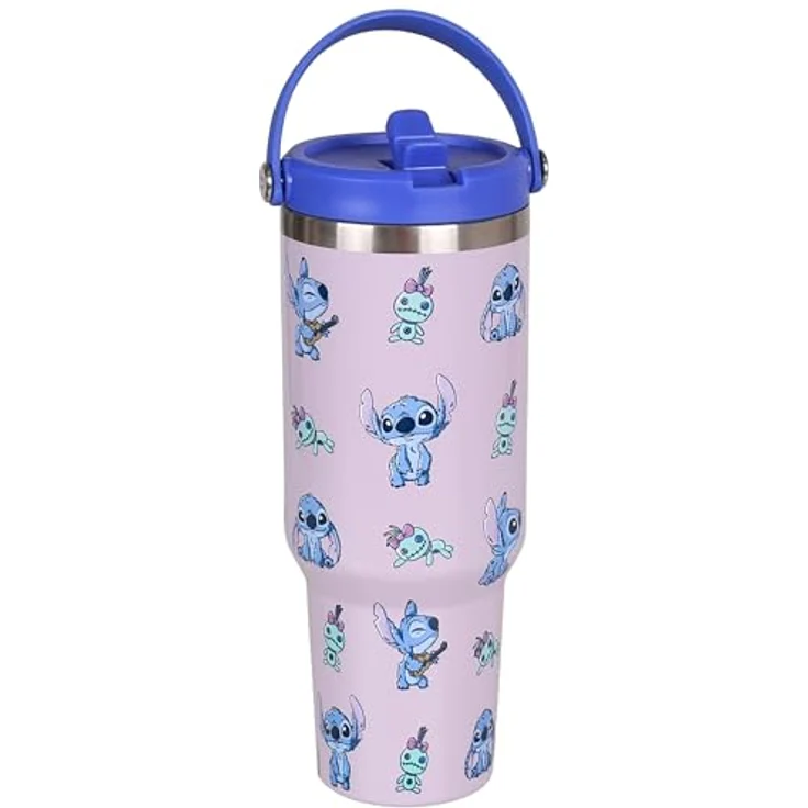 Sarcia. eu Thermobecher Disney Stitch Thermobecher 1,18 l mit Deckel, Mundstück & Henkel – Bild 2