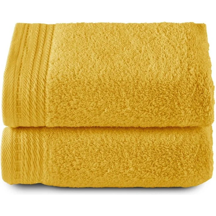 Top Towel - Premium - Große Badetücher - Badetücher - 2 Handtücher - 50x100 cm - 100 % Baumwolle - 600 Gramm - Zitrone