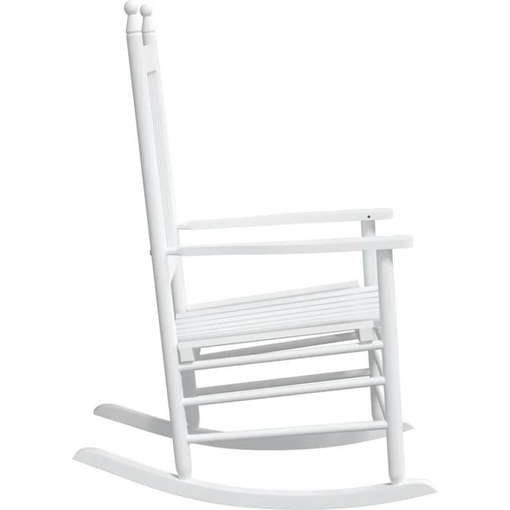 vidaXL Schaukelstühle mit Gebogenen Sitzen 2 Stk Weiß Massivholz Tanne 3281588 – Bild 6