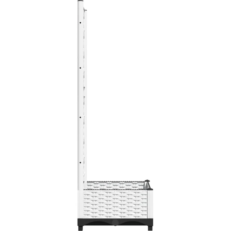 vidaXL Pflanzkübel mit Rankgitter Weiß 40x40x121,5 cm PP 153279 – Bild 5