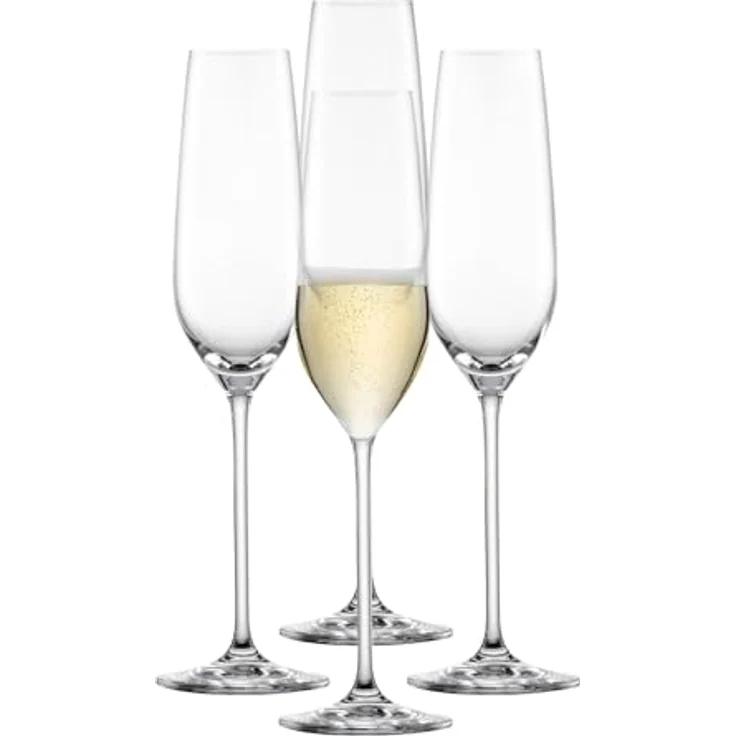 SCHOTT ZWIESEL Sektglas Fortissimo (4er-Set), elegante Champagner Gläser mit Moussierpunkt, spülmaschinenfeste Tritan-Kristallgläser, Made in Germany (Art.-Nr. 123686) – Bild 1