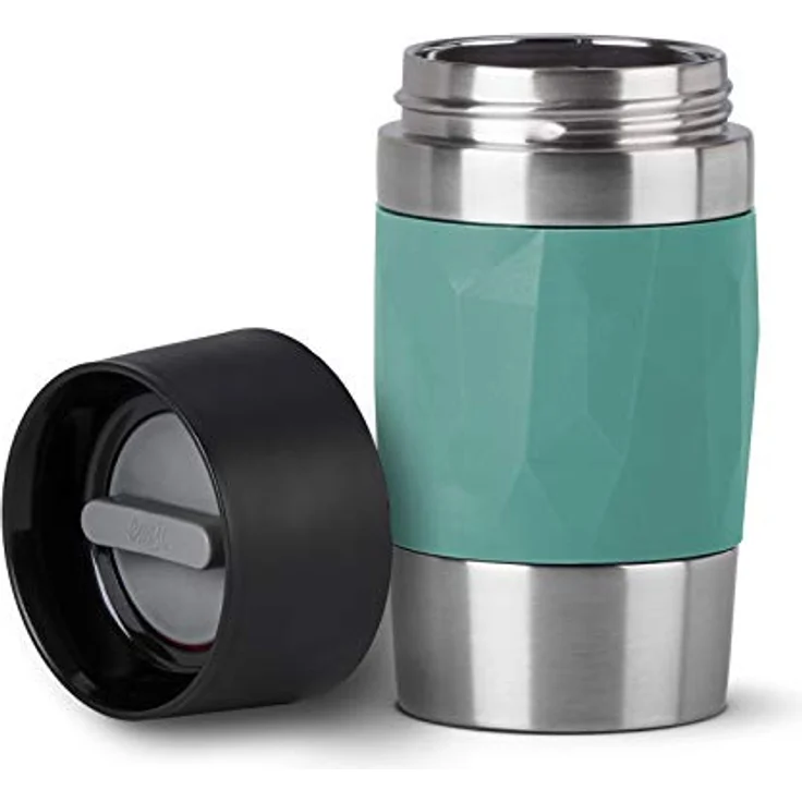 EMSA 'Travel Mug Compact' Thermobecher, Edelstahl, grün, 300 ml – Bild 3
