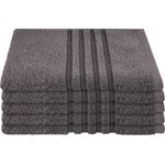 Schiesser Gästetuchset Milano - 5-teilig - 30 x 50 cm - Dunkelgrau