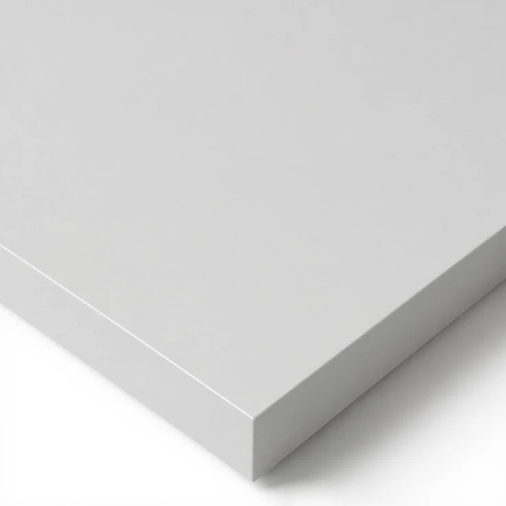 POKAR Tischplatte 140x70 cm | Schreibtischplatte 25 mm Stärke | Ideal für höhenverstellbare Schreibtische und Esstisch | Robuste und Langlebige | Made in Europe | Lichtgrau