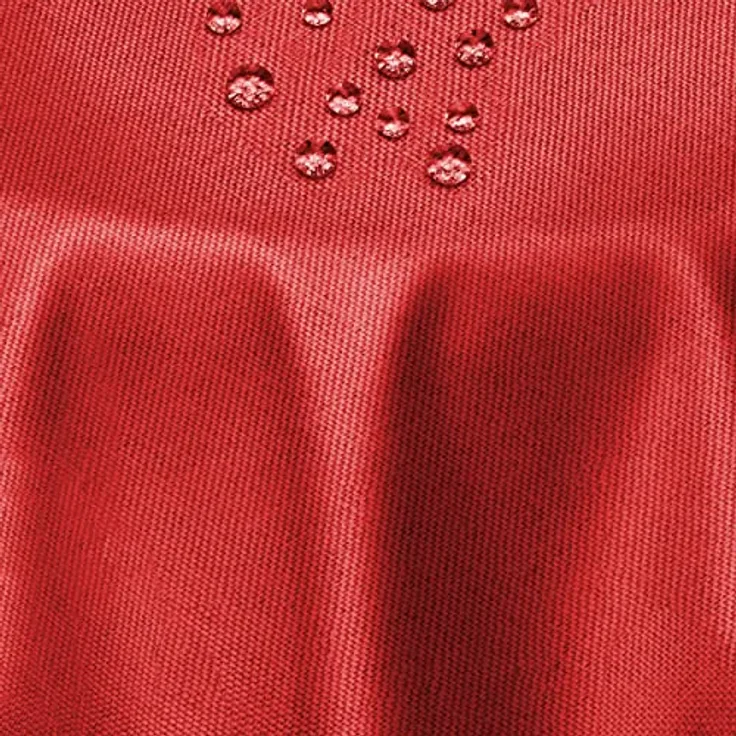DecoHomeTextil Leinen Optik Tischdecke, Rund 180 cm Dunkelrot, wasserabweisend, fleckenabweisend, abwaschbar, Lotuseffekt, bügelfrei