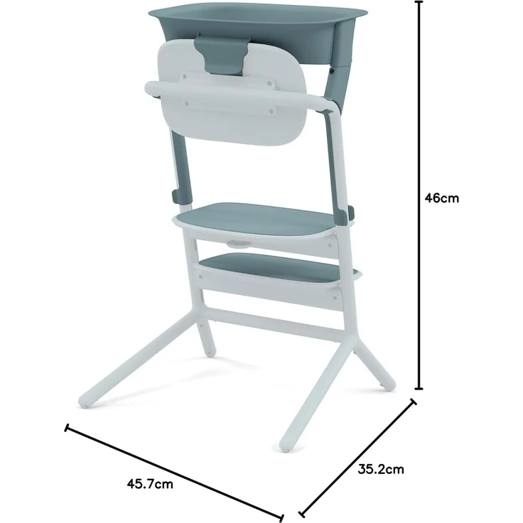 Cybex Lemo Learning Tower Set / Lernturm-Aufsatz für Lemo Hochstuhl Stone Blue – Bild 10