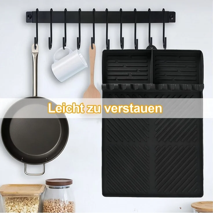 FOUORTUNATE-BEE Backmatte Silikon-Grillmatte für BBQ-Zubehör, hitzebeständig & rutschfest, BBQ-Silikonablage für Gewürze, Flaschen und Grillwerkzeuge – Bild 3