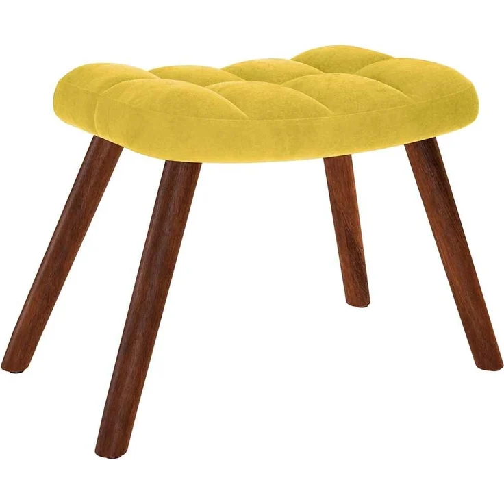 vidaXL Schaukelstuhl mit Hocker Gelber Samt 4016850 – Bild 4
