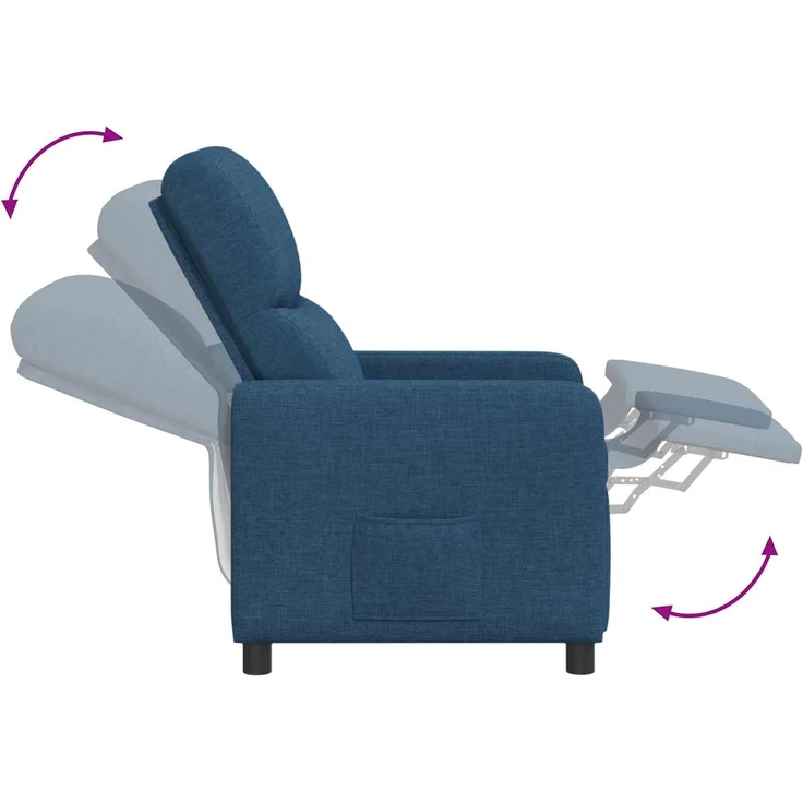 vidaXL Liegesessel Blau Polyester 42034825 – Bild 7