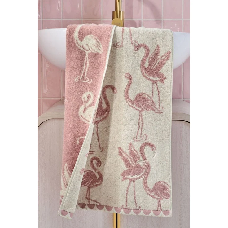 Next Handtuch Handtuch Flamingo mit Glitzerdetails, (1-St) – Bild 2