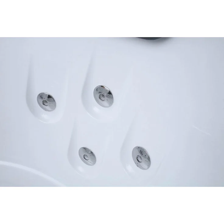 PureHaven Whirlpool 140x140 cm Wasserfall Heizung Lichttherapie Soundsystem Reinigungsprogramm Bluetooth-Soundsystem – Bild 10