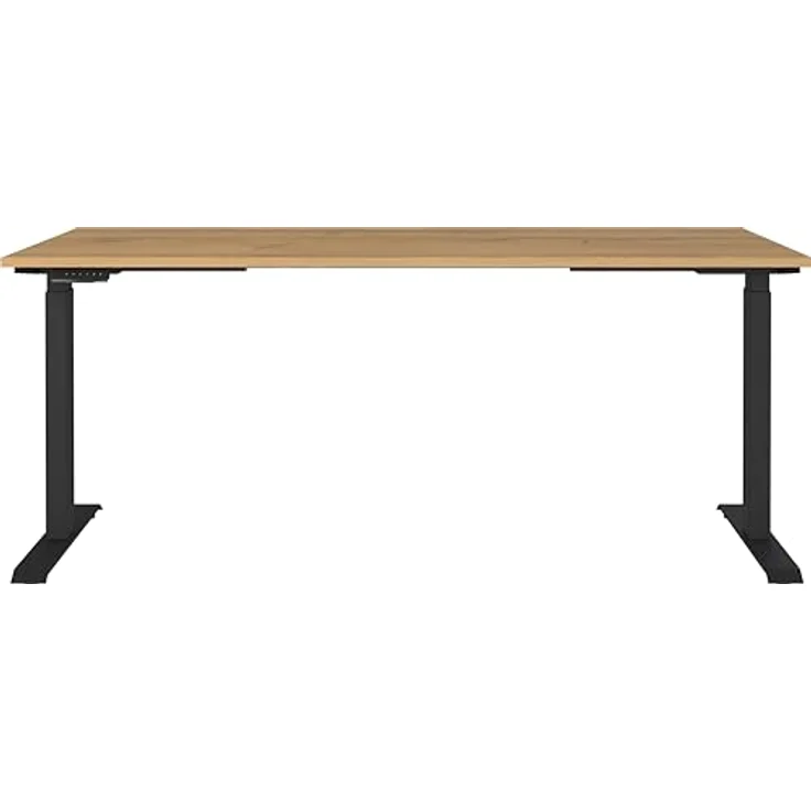 Germania Schreibtisch 7909-582, in Grandson-Eiche-Nb./Schwarz, EL. höhenverstellb, 180 x 120 x 80 cm (BxHxT) – Bild 4