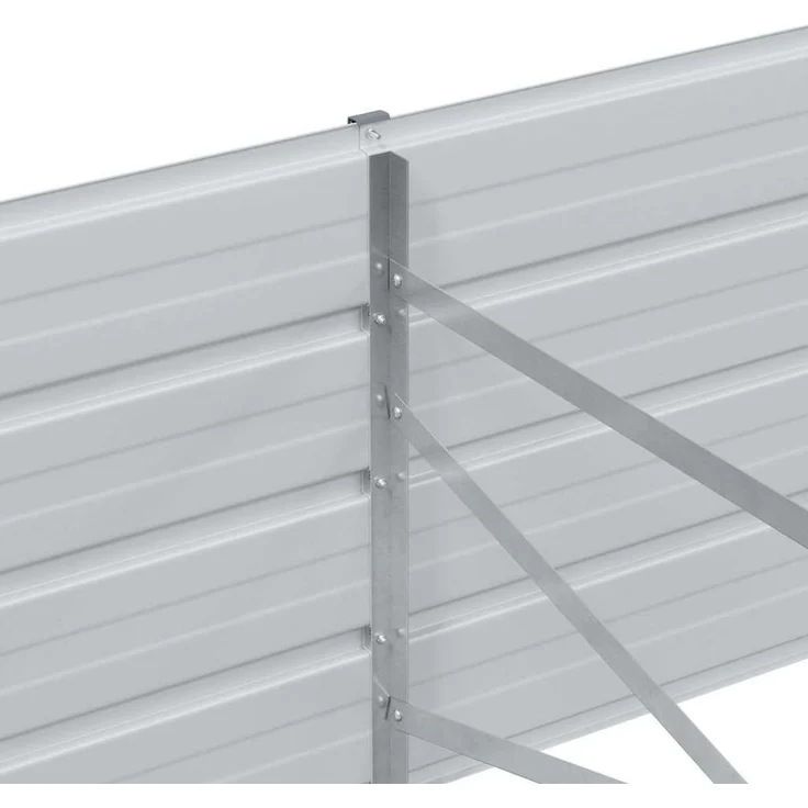 vidaXL Hochbeet Hellbraun 320 x 80 x 45 cm Verzinkter Stahl 42017337 – Bild 9