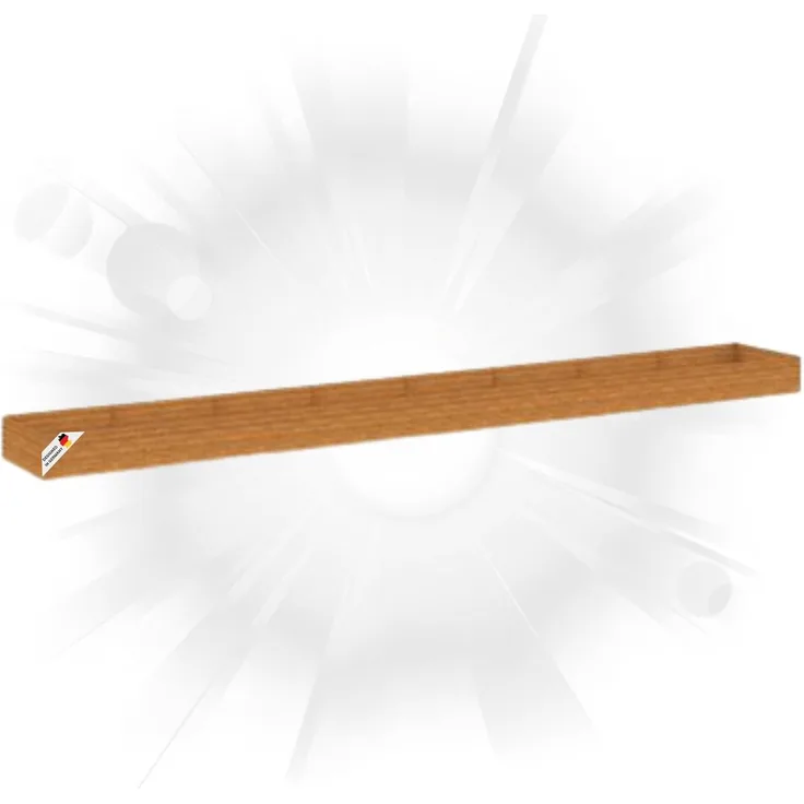 DELUKE® Hochbeet aus Cortenstahl AKSEL unten offen Hochbeet Metall Pflanzenbeet Metall Gartenbeet Blumenbeet Beet hoch Frühbeet für Garten Gemüsebeet, 770x100x36cm