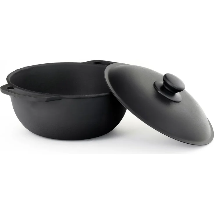 Gusseisen Topf 5L Gusseiserner Topf Ø 26cm Kochtopf aus Gusseisen mit Deckel – Bild 1