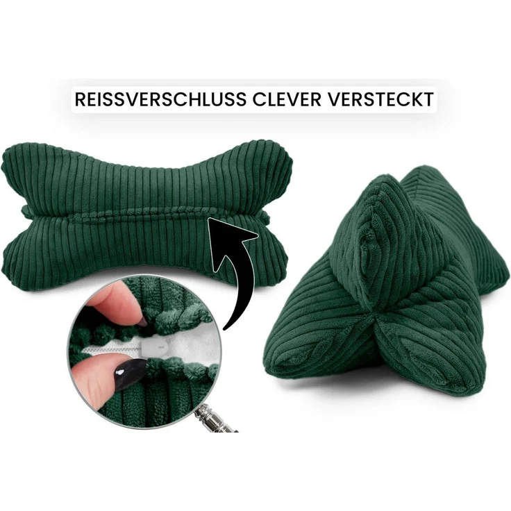 Amilian Nackenkissen - Leseknochen ca. 44x22 cm - Knochenkissen - Lesenknochenkissen, waschbar, Buch- und Tabletstütze - Lesekissen zum Relaxen, Knochenkissen zum Lesen - Knochenform Kissen - Nackenkissen – Bild 3