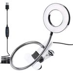 Senmudi LED Leselampe Klemmleuchte LED,360° Schwanenhals Klemmlampe 8W Dimmbar, LED fest integriert, 3 Farbtemperaturen und 10 Helligkeitsstufen Leselampe Bett