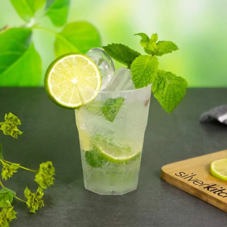 Silverkitchen 50x Cocktail Plastikbecher 0,2 L – Stapelbare Mehrweg Partybecher - Spülmaschinenfeste Hartplastik Becher für Events, Partys & Gastro – Bild 6