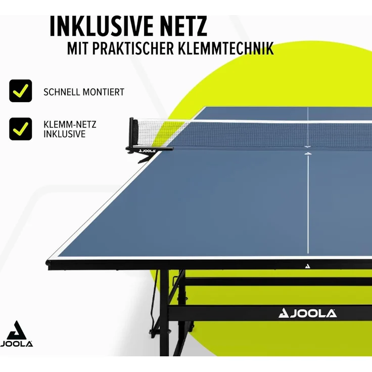 JOOLA Tischtennisplatte Inside 13 Indoor Tischtennistisch klappbares Untergestell – Schneller Aufbau inklusive Netz, blau, 274 x 152,5 x 76 cm – Bild 4