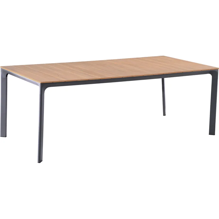 Gartentisch KUNO - Kunststoff, Braun, 208 x 100 x 74 cm | Terrassentisch Wetterfest Outdoor Tisch