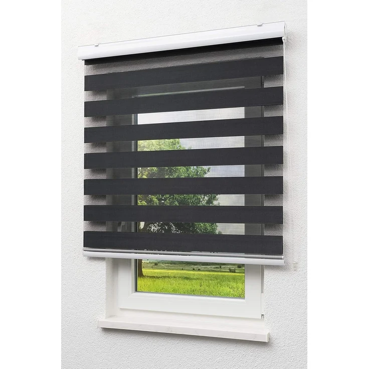 Rollo mit Blende Schwarz, LYSEL®, blickdicht, HxB 175x60cm