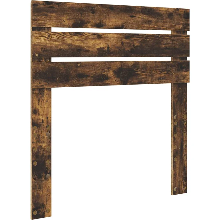 vidaXL Bettrahmen Geräucherte Eiche 75x190 cm Ingenieurs Holz 3411542 – Bild 6