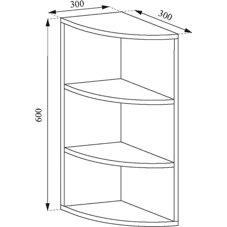 Eckregal Ecki Beton 30 x 60 cm Vicco – Bild 3