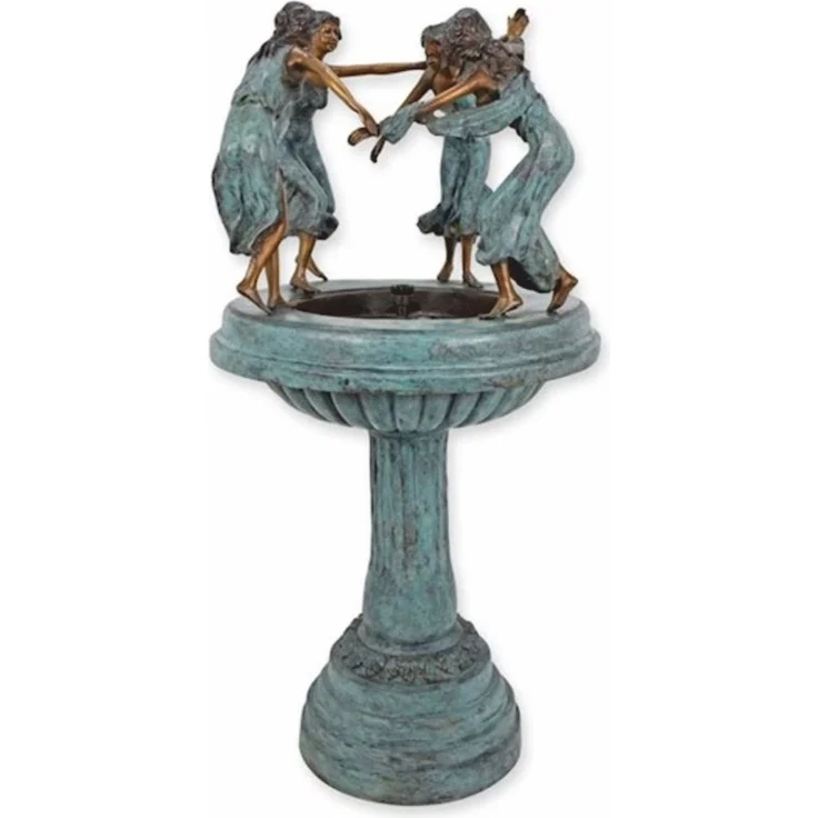 Casa Padrino Jugendstil Bronze Springbrunnen 4 Frauen H. 130 cm - Garten Deko – Bild 2