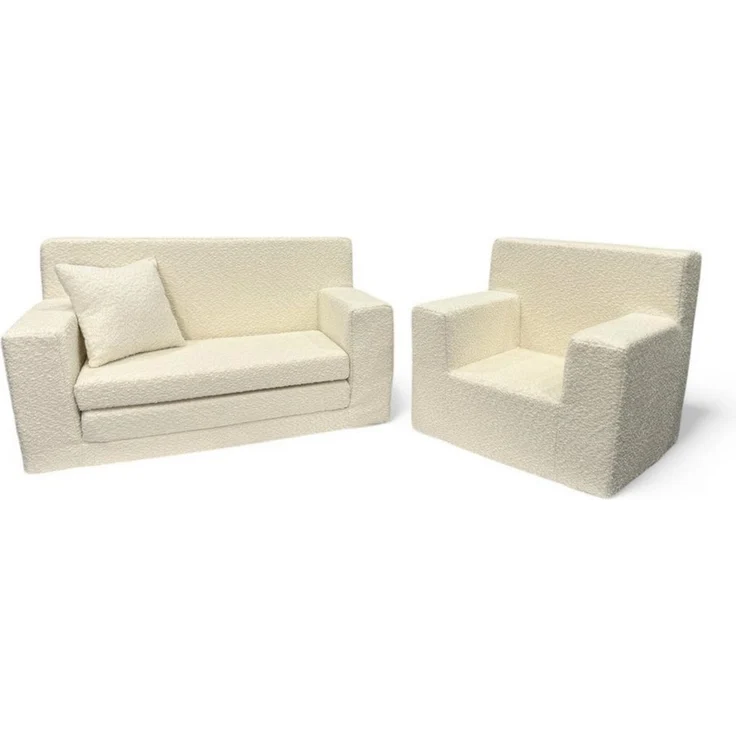 FORTISLINE Kindersofa aus Schaumstoff mit abnehmbarem Bezug Kinderzimmer – Bild 3